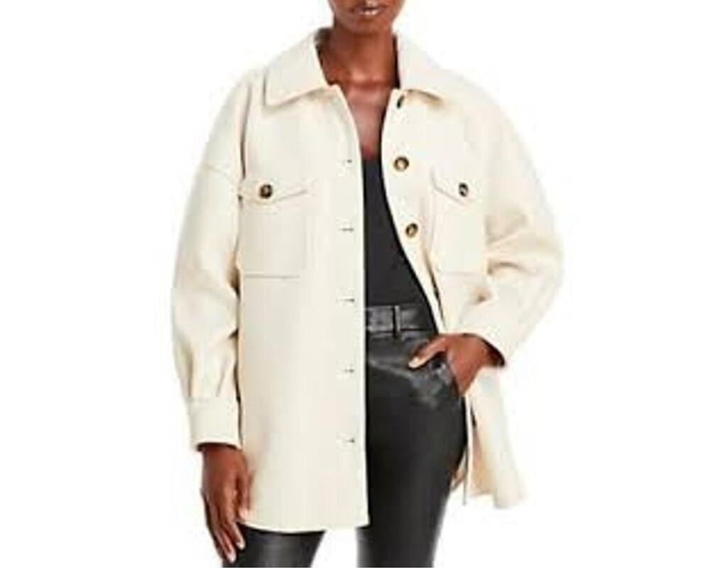 Aqua Shacket Jacket Women's SZ XS Button Front Utility Pockets New With Tags NWT